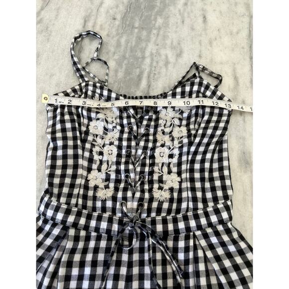 Hollister- Gingham Black and White Romper Size Small - Picture 6 of 8